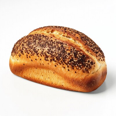 Sesame seed topped bread loaf