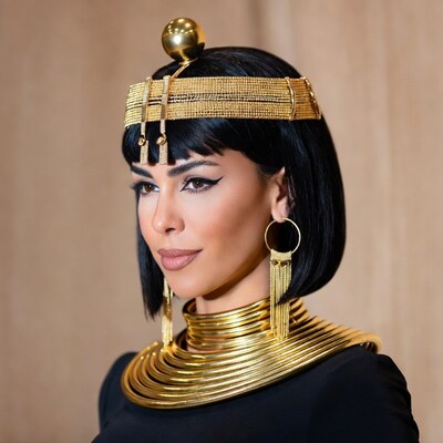 Woman in Egyptian Cleopatra costume