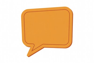 Orange Speech Bubble Illustration