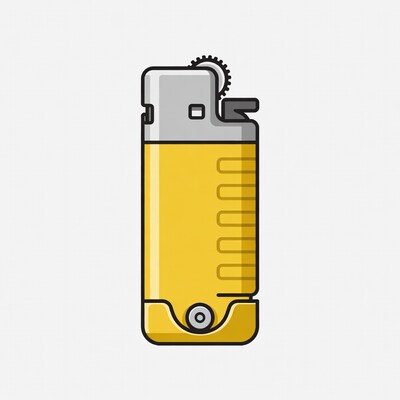 Yellow Lighter Illustration