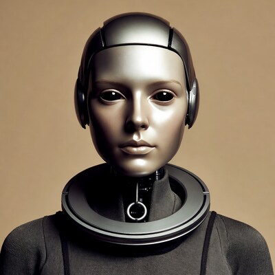 Female robot portrait