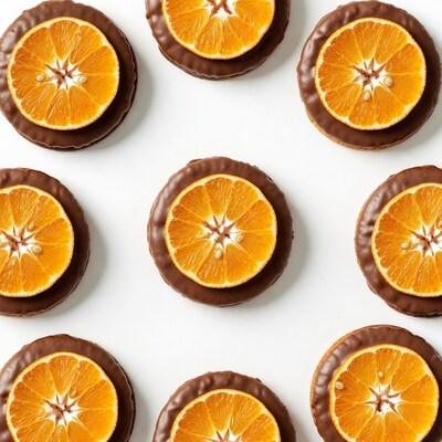 Chocolate Cookies with Orange Slices