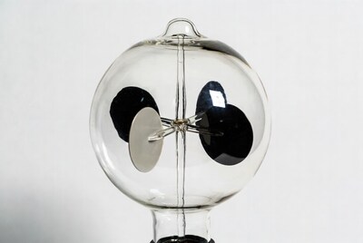 Crookes radiometer in glass bulb