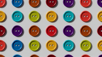 Colorful Buttons Grid on White