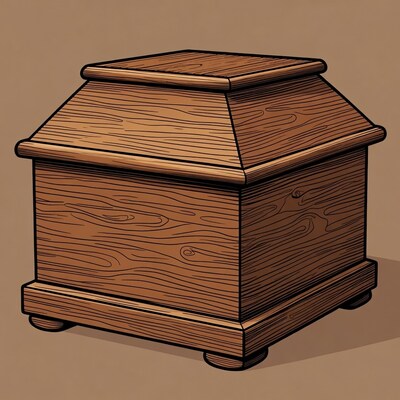 Wooden Coffin Illustration