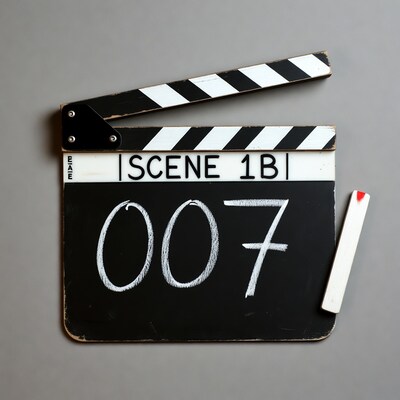 Movie clapperboard Scene 1B Take 007