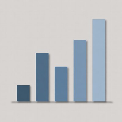 Blue Bar Chart Graph