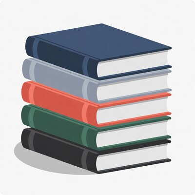 Stack of colorful books illustration