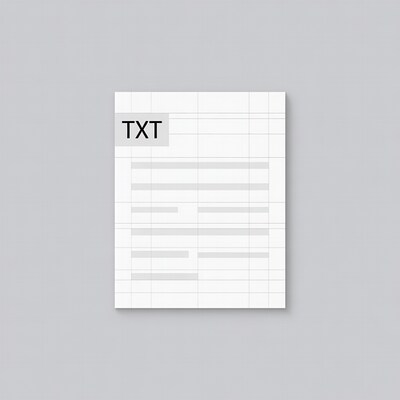 White grid paper with TXT label