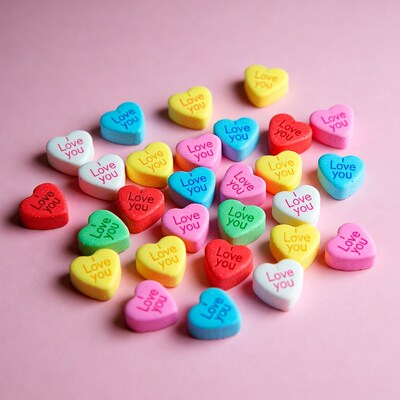 Colorful I Love You Conversation Hearts