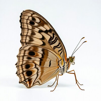 Brown butterfly with eye spots