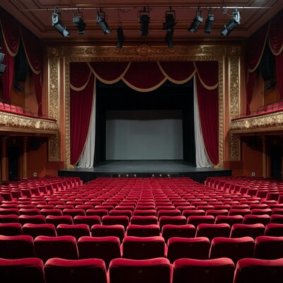 Empty Red Theater Auditorium Stage