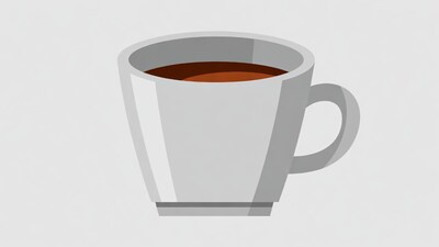 White Mug with Brown Coffee