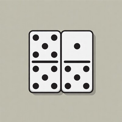 Double Five Domino Tiles