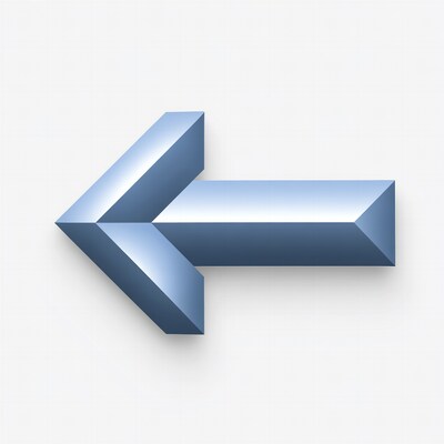 3D Blue Left Arrow