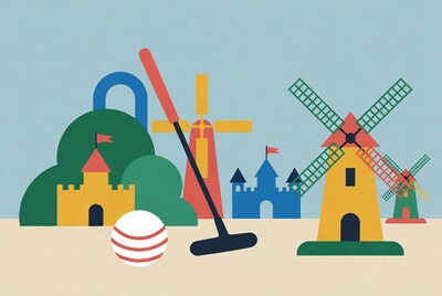 Mini Golf Course Illustration