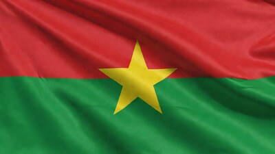 Burkina Faso Flag Waving