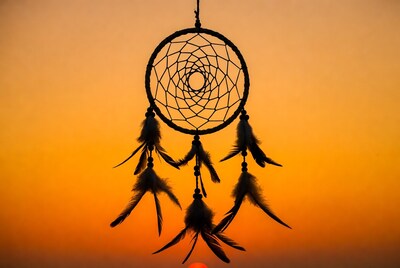Dreamcatcher Silhouette at Sunset