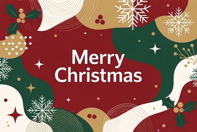 Merry Christmas Doves Illustration