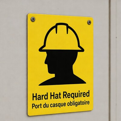 Hard Hat Required Safety Sign