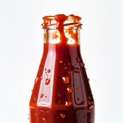Ketchup Bottle with Dripping Sauce