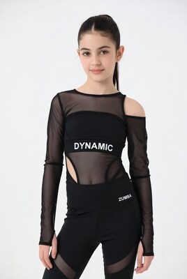 Girl in Dynamic Zumba mesh outfit