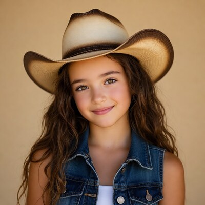 Girl smiling in cowboy hat