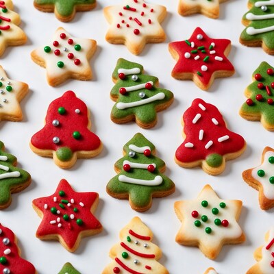Christmas Tree Star Bell Cookies