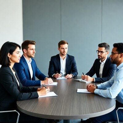 Diverse business team in meeting