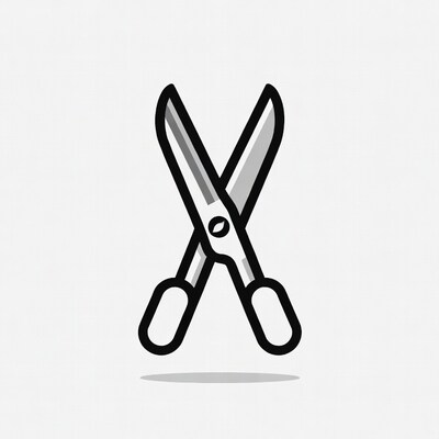 Scissors illustration on white background