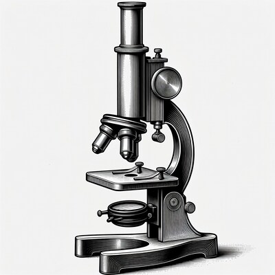 Vintage microscope illustration