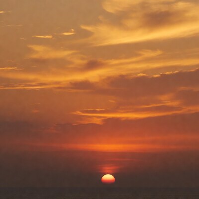 Sunset over ocean