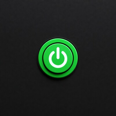 Green Power On Button