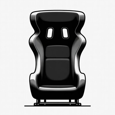 Black racing seat illustration