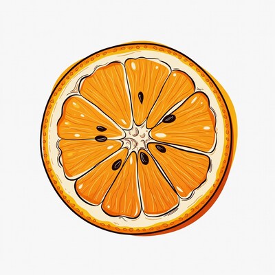 Sliced Orange Illustration
