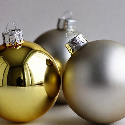 Gold and Silver Christmas Ornaments