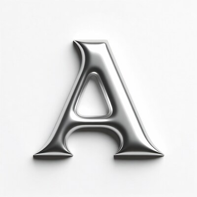 Shiny Silver Letter A