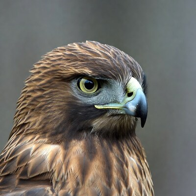 Red-tailed Hawk Close-up Portrait