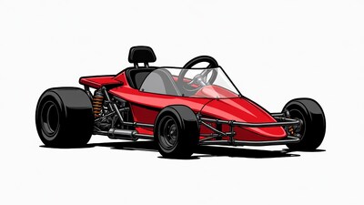 Red race car illustration