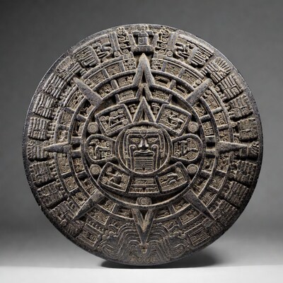 Aztec Sun Stone Carving