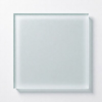 Frosted Glass Sheet on White