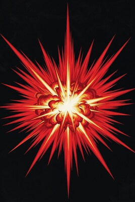 Red Explosion Burst on Black