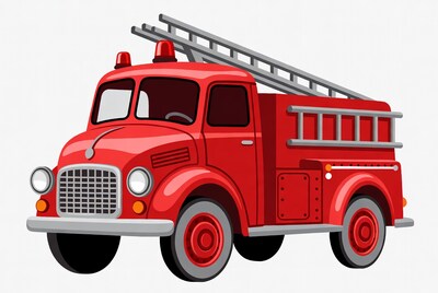 Red Fire Truck Illustration