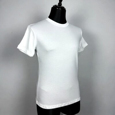 White T-shirt on Black Mannequin