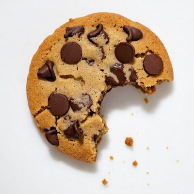 Bitten chocolate chip cookie