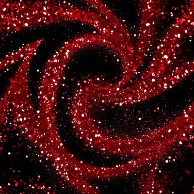 Red Glitter Swirl on Black