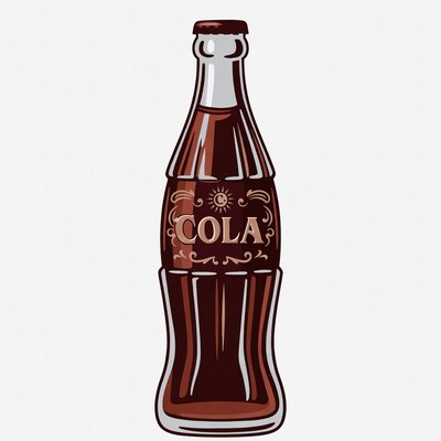 Vintage cola bottle illustration