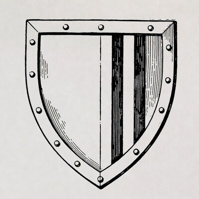 Heraldic Shield with Vertical Pale