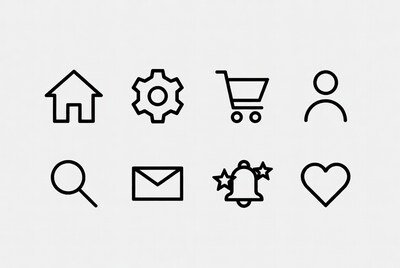 Line UI Icons Set