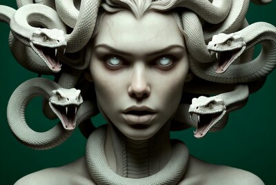 Medusa with Snakes in Hair